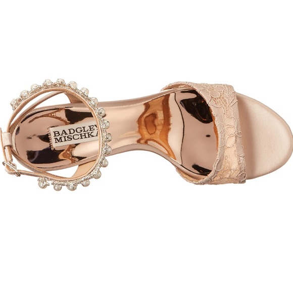 Badgley Mischka Koko Pearl and Rhinestone Heeled Sandal - Picture 2 of 4